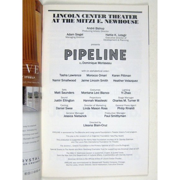 Pipeline Playbill July 2017 Dominique Morisseau Tosha Lawrence Morocco Omari - Picture 3 of 6